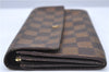 Auth Louis Vuitton Damier Pochette Porte Monnaie Credit Wallet N61725 LV H7042