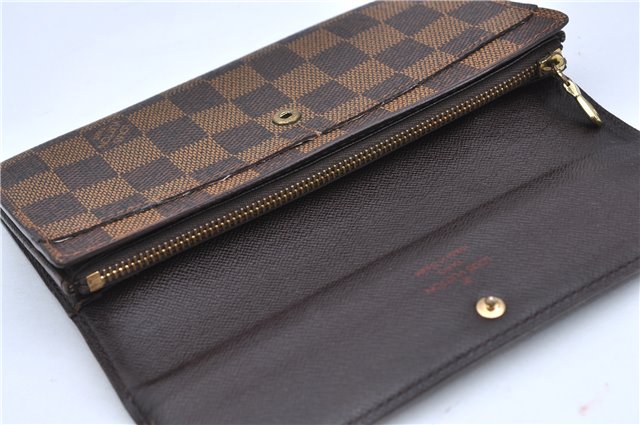 Auth Louis Vuitton Damier Pochette Porte Monnaie Credit Wallet N61725 LV H7042