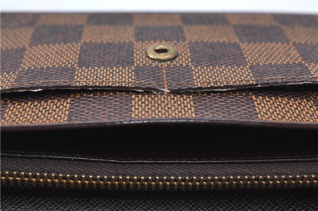 Auth Louis Vuitton Damier Pochette Porte Monnaie Credit Wallet N61725 LV H7042