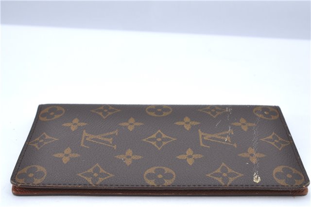 Auth Louis Vuitton Monogram Porte Chequier Cartes Credit Wallet M62225 LV H7043