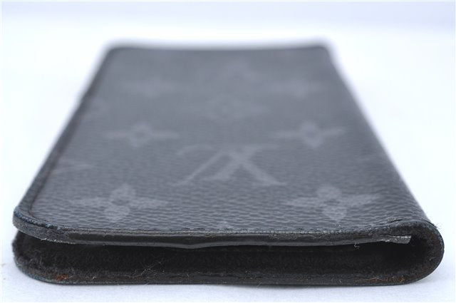 Authentic Louis Vuitton Monogram Eclipse Folio iPhone X Case M63446 LV H7051