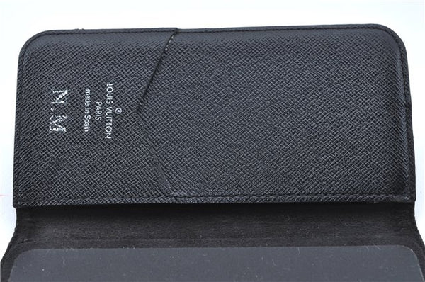 Authentic Louis Vuitton Monogram Eclipse Folio iPhone X Case M63446 LV H7051