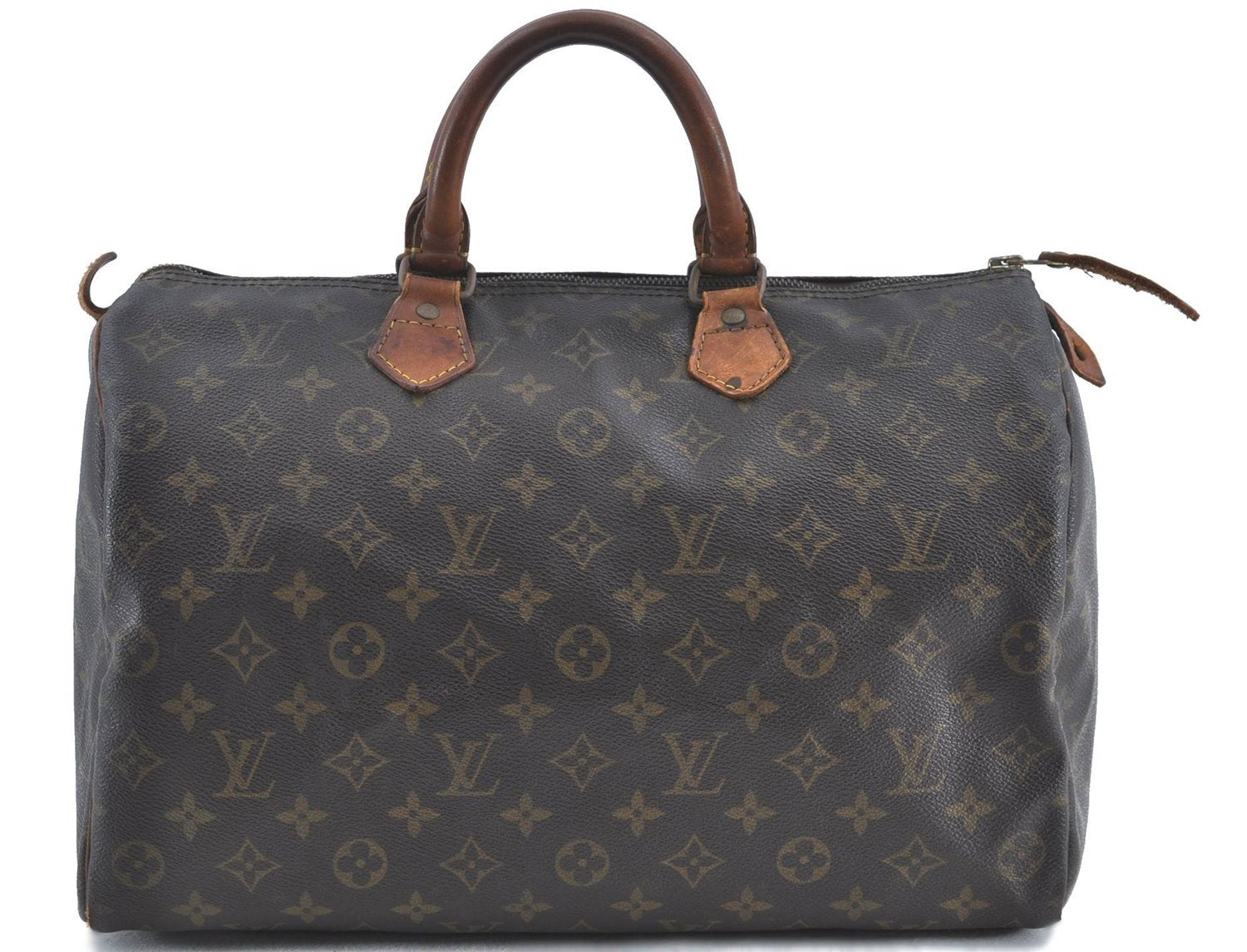 Authentic LOUIS VUITTON Monogram Speedy 35 Hand Bag M41524 LV H7074