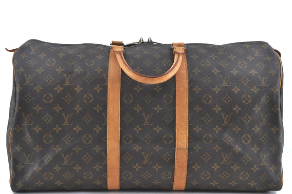 Authentic Louis Vuitton Monogram Keepall 55 Boston Bag M41424 LV H7082