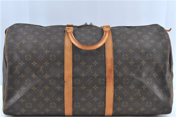 Authentic Louis Vuitton Monogram Keepall 55 Boston Bag M41424 LV H7082