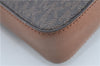 Authentic Michael Kors PVC Leather Shoulder Cross Body Bag Purse Brown H7083