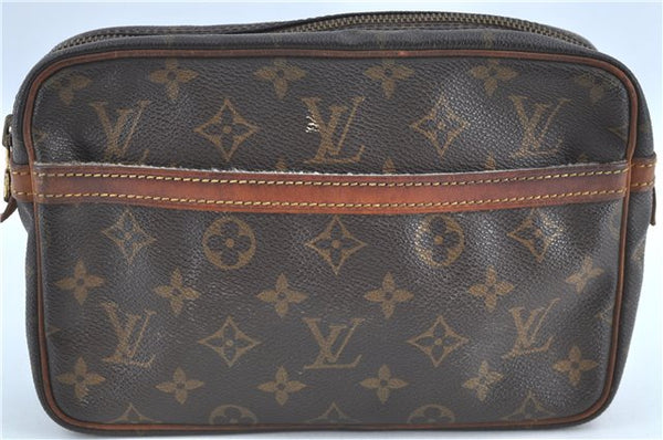 Auth Louis Vuitton Monogram Compiegne 23 Clutch Hand Bag M51847 LV H7086