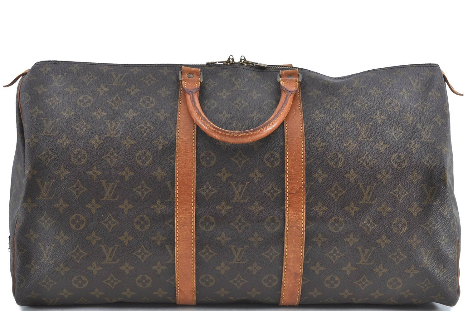 Auth Louis Vuitton Monogram Keepall Bandouliere 55 Boston Bag M41414 LV H7095