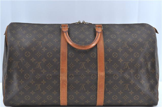 Auth Louis Vuitton Monogram Keepall Bandouliere 55 Boston Bag M41414 LV H7095