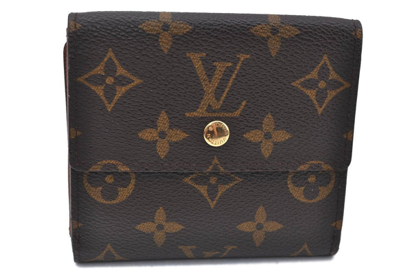 Auth Louis Vuitton Monogram Portefeuille Elise Bifold Wallet M61654 LV H7117