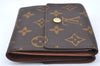 Auth Louis Vuitton Monogram Portefeuille Elise Bifold Wallet M61654 LV H7117