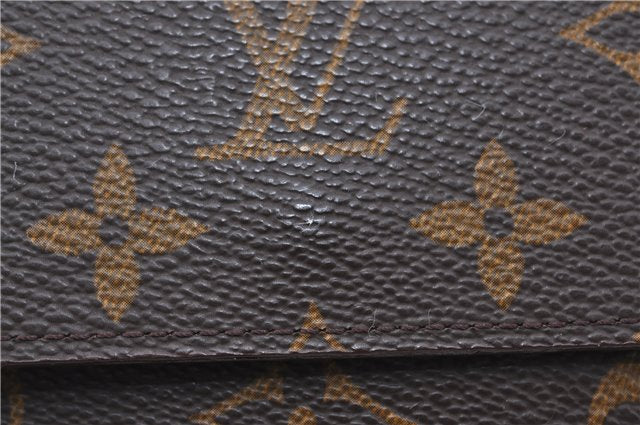 Auth Louis Vuitton Monogram Portefeuille Elise Bifold Wallet M61654 LV H7117