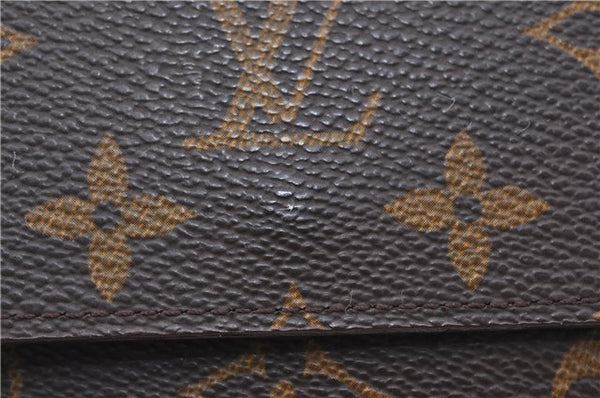 Auth Louis Vuitton Monogram Portefeuille Elise Bifold Wallet M61654 LV H7117