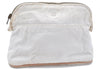 Authentic HERMES Bolide PM Pouch Canvas Leather White H7121