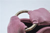 Authentic YVES SAINT LAURENT Saint Tropez Shoulder Bag Suede 122245 Pink H7122