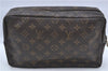 Auth Louis Vuitton Monogram Trousse Toilette 28 Clutch Hand Bag M47522 LV H7160