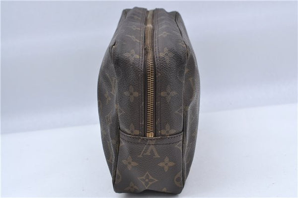 Auth Louis Vuitton Monogram Trousse Toilette 28 Clutch Hand Bag M47522 LV H7160