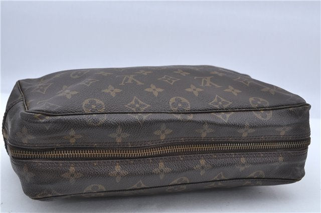 Auth Louis Vuitton Monogram Trousse Toilette 28 Clutch Hand Bag M47522 LV H7160