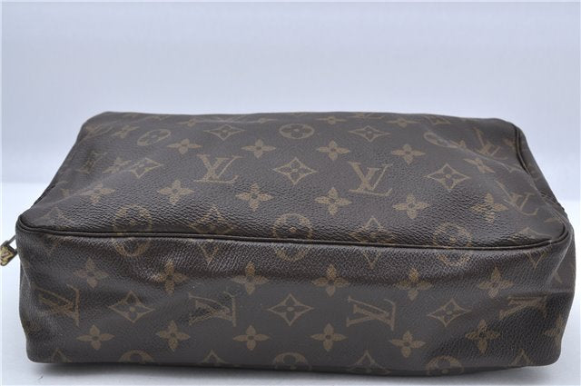 Auth Louis Vuitton Monogram Trousse Toilette 28 Clutch Hand Bag M47522 LV H7160