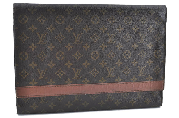 Authentic Louis Vuitton Monogram Porte Envelope Clutch Bag M51801 LV H7168