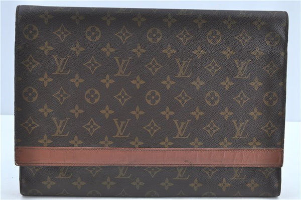 Authentic Louis Vuitton Monogram Porte Envelope Clutch Bag M51801 LV H7168