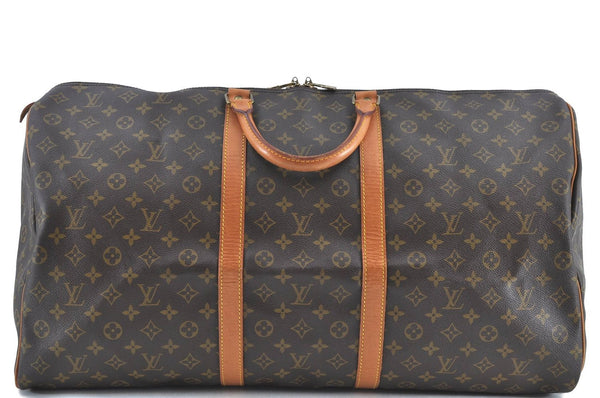 Authentic Louis Vuitton Monogram Keepall 60 Boston Bag M41422 LV H7172