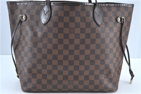 Authentic Louis Vuitton Damier Neverfull MM Tote Bag N51105 LV H7182