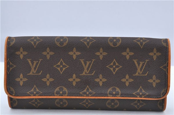 Authentic Louis Vuitton Monogram Pochette Twin GM Shoulder Bag M51852 LV H7188