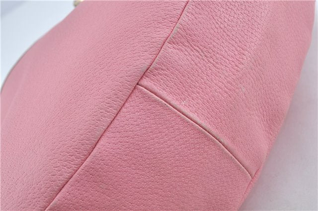 Auth GUCCI Abbey Japan Exclusive Shoulder Tote Bag Leather 147652 Pink H7199