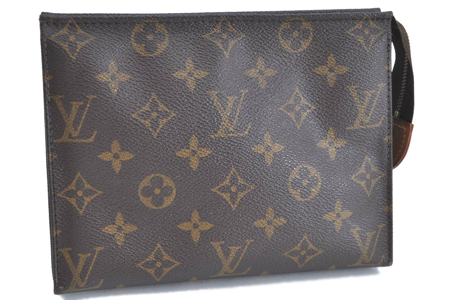 Auth LOUIS VUITTON Monogram Poche Toilette 19 Cosmetics Pouch M47544 Junk H7216