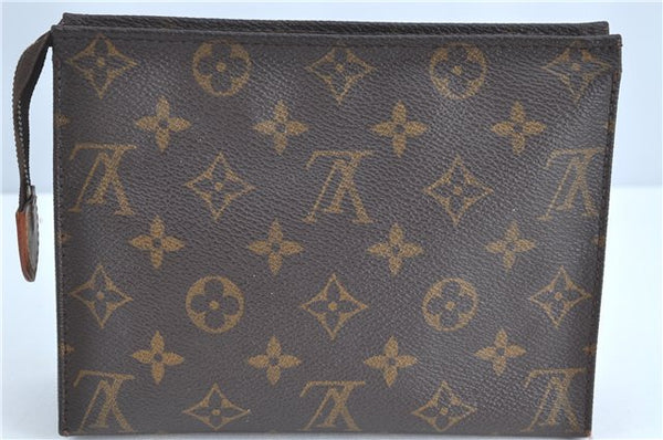 Auth LOUIS VUITTON Monogram Poche Toilette 19 Cosmetics Pouch M47544 Junk H7216