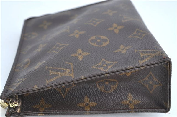 Auth LOUIS VUITTON Monogram Poche Toilette 19 Cosmetics Pouch M47544 Junk H7216