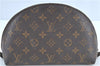 Auth Louis Vuitton Monogram Trousse Demi Ronde 23 Cosmetic Pouch M47520 LV H7236
