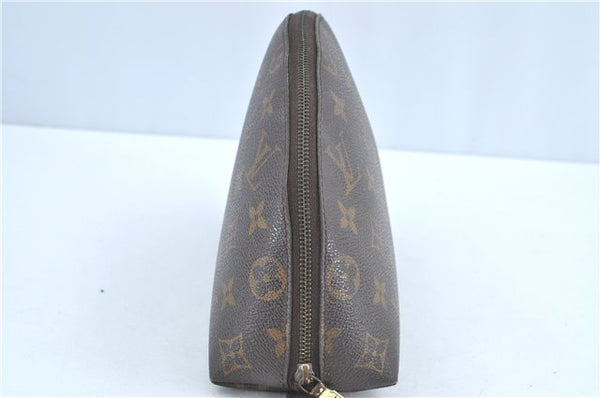 Auth Louis Vuitton Monogram Trousse Demi Ronde 23 Cosmetic Pouch M47520 LV H7236