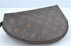 Auth Louis Vuitton Monogram Trousse Demi Ronde 23 Cosmetic Pouch M47520 LV H7236
