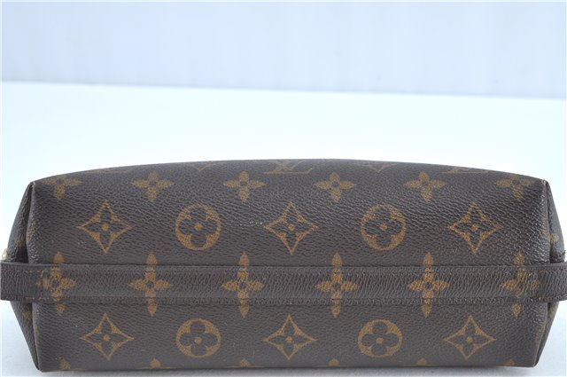 Auth Louis Vuitton Monogram Trousse Demi Ronde 23 Cosmetic Pouch M47520 LV H7236