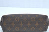 Auth Louis Vuitton Monogram Trousse Demi Ronde 23 Cosmetic Pouch M47520 LV H7236