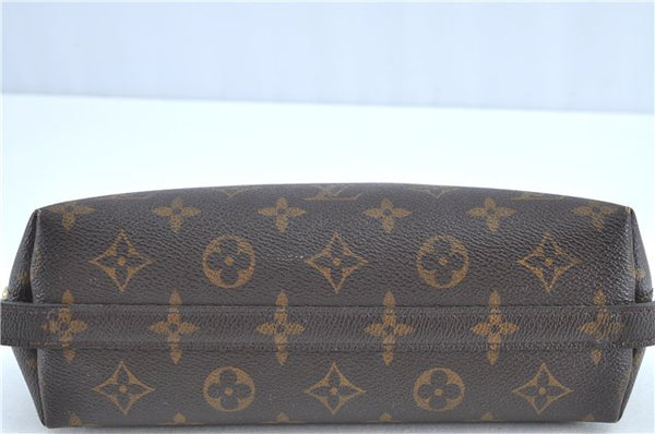 Auth Louis Vuitton Monogram Trousse Demi Ronde 23 Cosmetic Pouch M47520 LV H7236