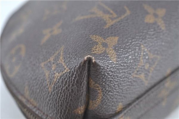 Auth Louis Vuitton Monogram Trousse Demi Ronde 23 Cosmetic Pouch M47520 LV H7236