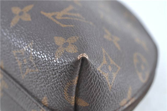 Auth Louis Vuitton Monogram Trousse Demi Ronde 23 Cosmetic Pouch M47520 LV H7236