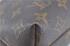 Auth Louis Vuitton Monogram Trousse Demi Ronde 23 Cosmetic Pouch M47520 LV H7236