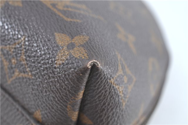 Auth Louis Vuitton Monogram Trousse Demi Ronde 23 Cosmetic Pouch M47520 LV H7236