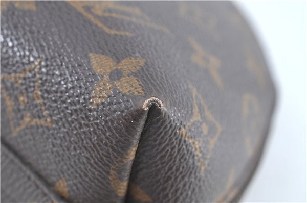 Auth Louis Vuitton Monogram Trousse Demi Ronde 23 Cosmetic Pouch M47520 LV H7236