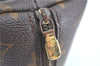 Auth Louis Vuitton Monogram Trousse Demi Ronde 23 Cosmetic Pouch M47520 LV H7236