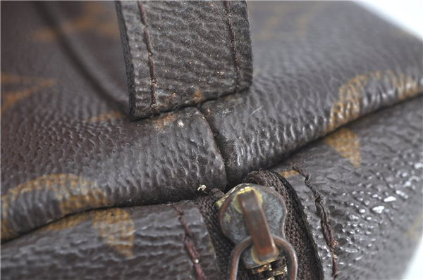 Auth Louis Vuitton Monogram Trousse Demi Ronde 23 Cosmetic Pouch M47520 LV H7236