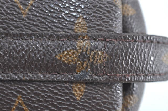 Auth Louis Vuitton Monogram Trousse Demi Ronde 23 Cosmetic Pouch M47520 LV H7236