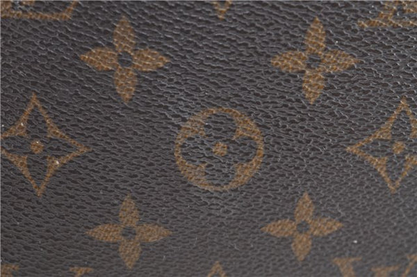 Auth Louis Vuitton Monogram Trousse Demi Ronde 23 Cosmetic Pouch M47520 LV H7236