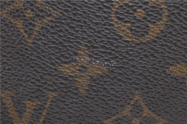 Auth Louis Vuitton Monogram Trousse Demi Ronde 23 Cosmetic Pouch M47520 LV H7236