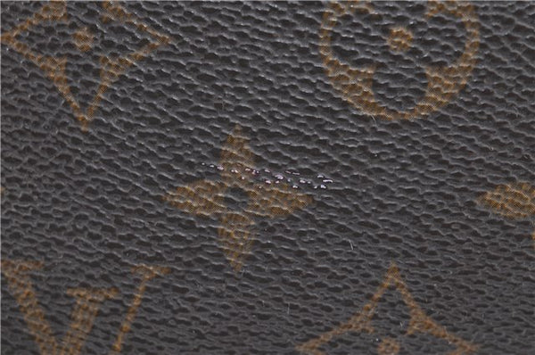 Auth Louis Vuitton Monogram Trousse Demi Ronde 23 Cosmetic Pouch M47520 LV H7236