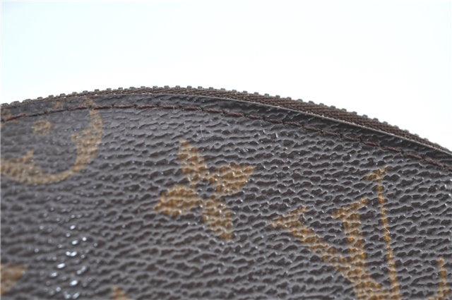 Auth Louis Vuitton Monogram Trousse Demi Ronde 23 Cosmetic Pouch M47520 LV H7236